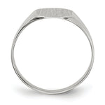 Load image into Gallery viewer, Closed Solid Back Signet Ring Square Shape Custom Personalized with Free Engraving Available of Initials in Solid 14K White Gold
