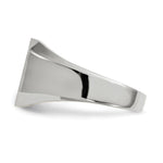 Load image into Gallery viewer, Open Back Square Top Signet Ring Custom Personalized with Free Engraving Available of Initials or Monogram in Solid 14K White Gold
