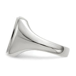 Load image into Gallery viewer, Open Back Square Top Signet Ring Custom Personalized with Free Engraving Available of Initials or Monogram in Solid 14K White Gold
