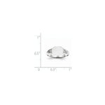 Load image into Gallery viewer, Closed Solid Back Signet Ring Rectangle Shape Custom Personalized with Free Engraving Available of Initials in Solid 14K White Gold
