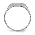 Load image into Gallery viewer, Closed Solid Back Signet Ring Rectangle Shape Custom Personalized with Free Engraving Available of Initials in Solid 14K White Gold
