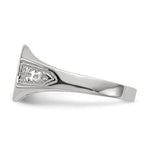 Load image into Gallery viewer, Closed Solid Back Signet Ring Rectangle Shape Custom Personalized with Free Engraving Available of Initials in Solid 14K White Gold
