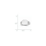 Load image into Gallery viewer, Closed Solid Back Signet Ring Rectangle Shape Custom Personalized with Free Engraving Available of Initials in Solid 14K White Gold
