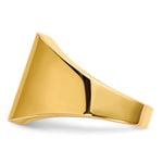 Load image into Gallery viewer, Open Back Mens Square Top Signet Ring Custom Personalized with Free Engraving Available of Initials or Monogram in Solid 14K Yellow Gold

