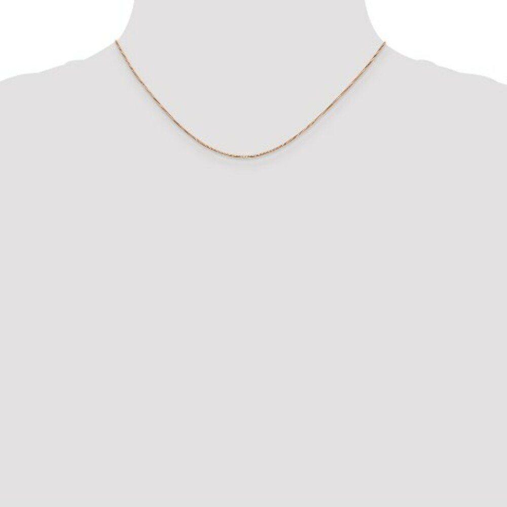 14K Rose Gold .70mm Box Link Chain Necklace  Length 16'' inches