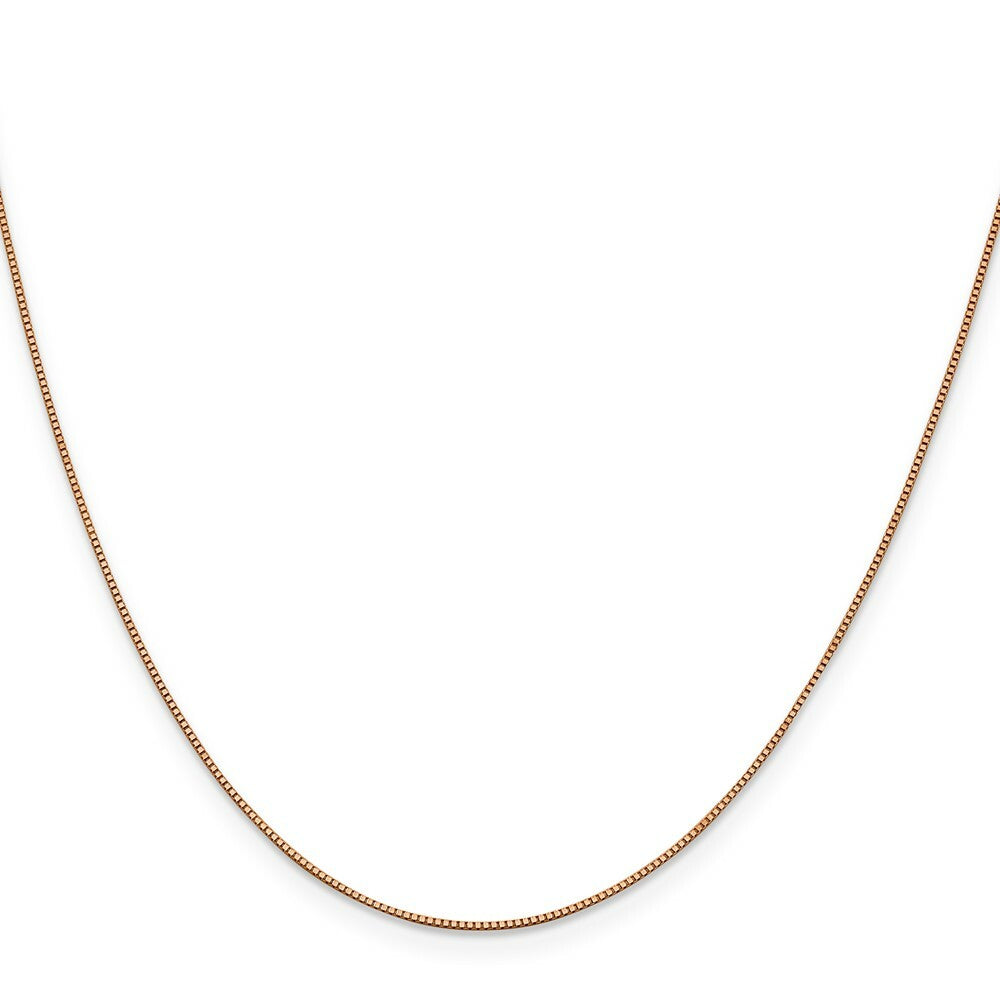 14K Rose Gold .70mm Box Link Chain Necklace  Length 16'' inches