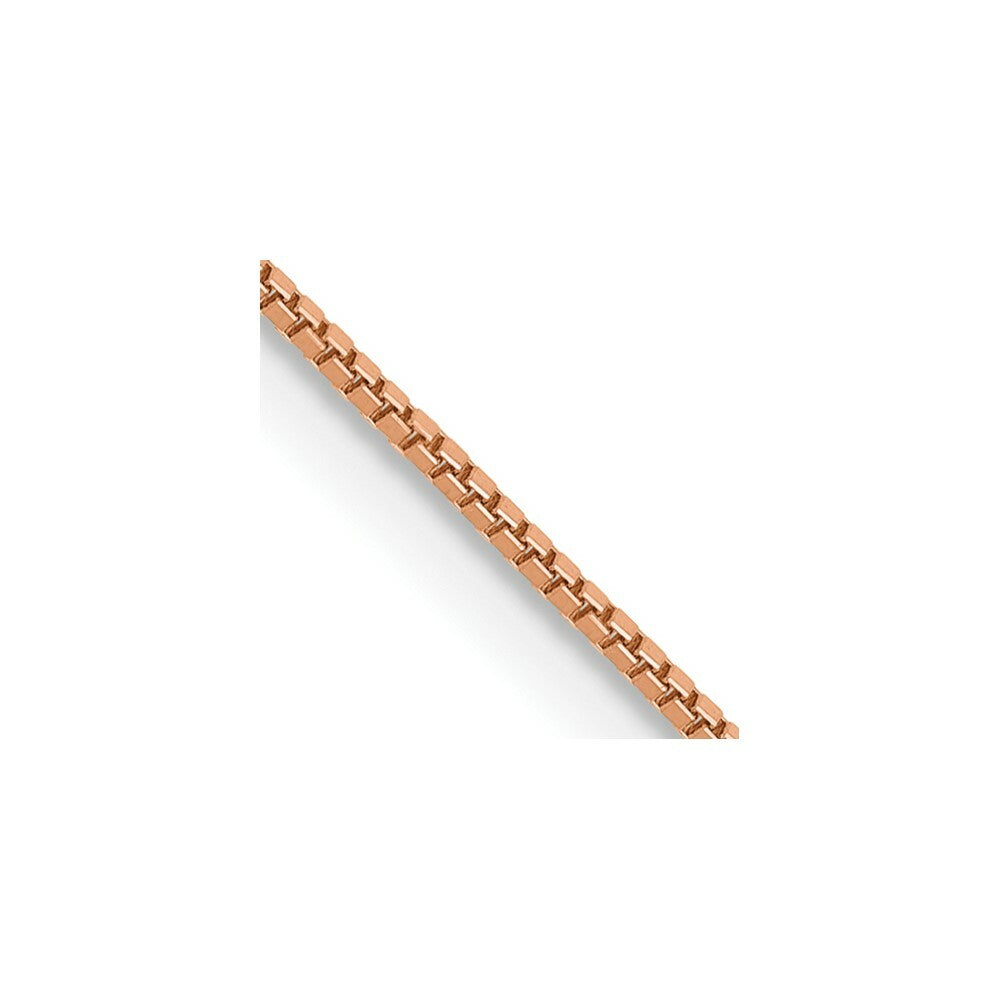 14K Rose Gold .70mm Box Link Chain Necklace  Length 16'' inches