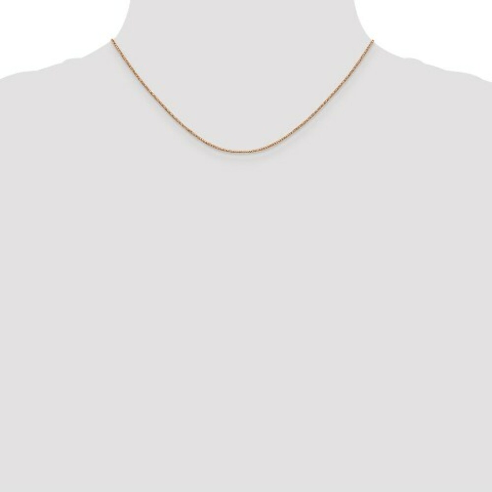14K Rose Gold .84mm Box Link Chain Necklace  Length 16'' inches