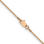 Load image into Gallery viewer, 14K Rose Gold .84mm Box Link Chain Necklace  Length 16'' inches
