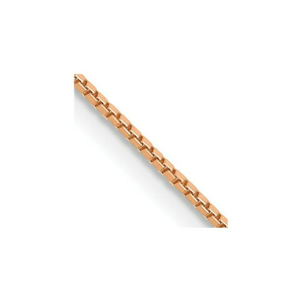 14K Rose Gold .84mm Box Link Chain Necklace  Length 16'' inches