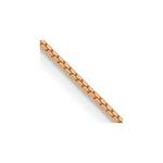 Load image into Gallery viewer, 14K Rose Gold .84mm Box Link Chain Necklace  Length 16'' inches
