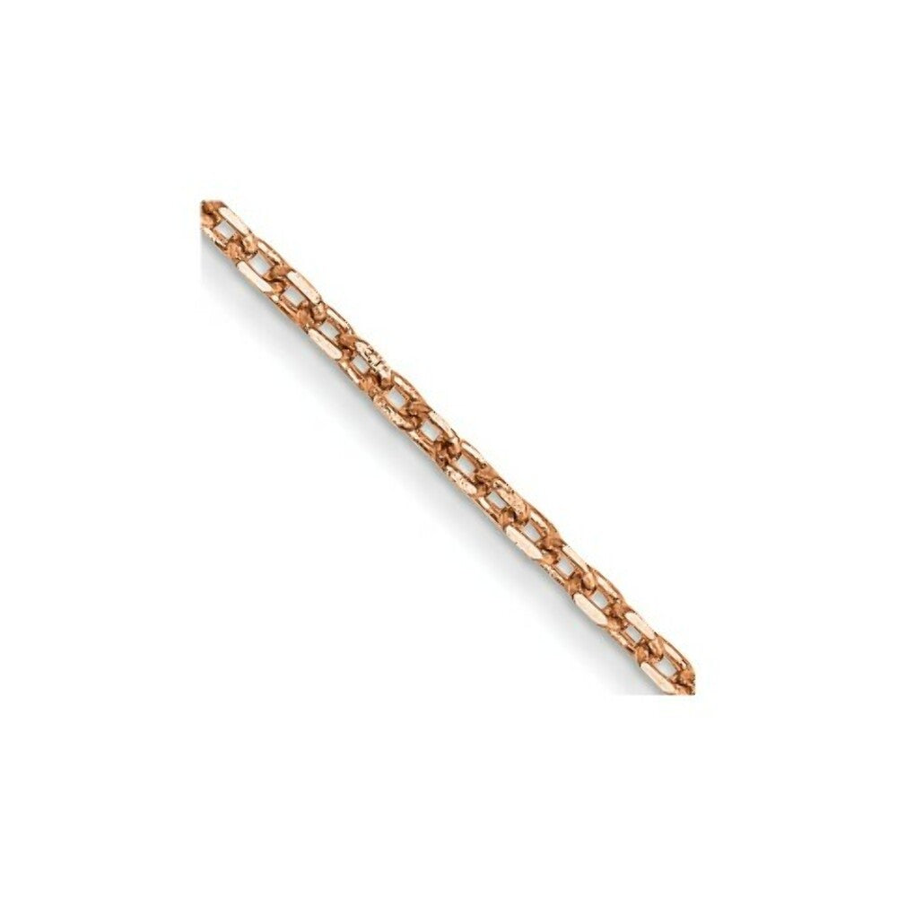 14K Rose Gold 1mm Cable Chain Necklace  Length 16'' inches