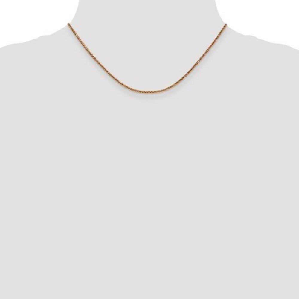 14K Rose Gold 1.4mm Spiga Chain Necklace  Length 16'' inches