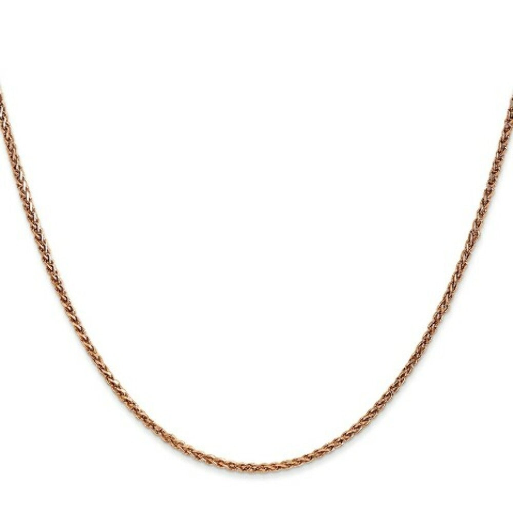 14K Rose Gold 1.4mm Spiga Chain Necklace  Length 16'' inches