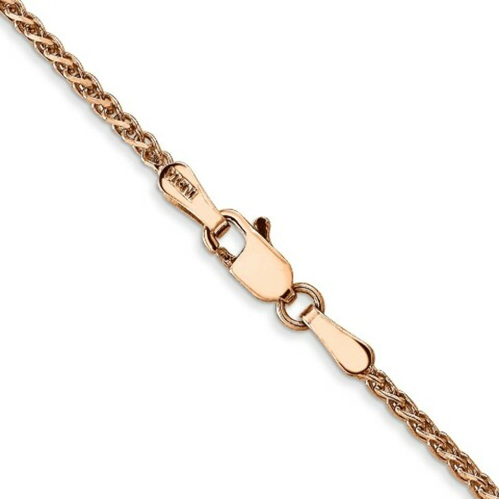 14K Rose Gold 1.4mm Spiga Chain Necklace  Length 16'' inches