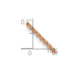 Load image into Gallery viewer, 14K Rose Gold 1.4mm Spiga Chain Necklace  Length 16'' inches
