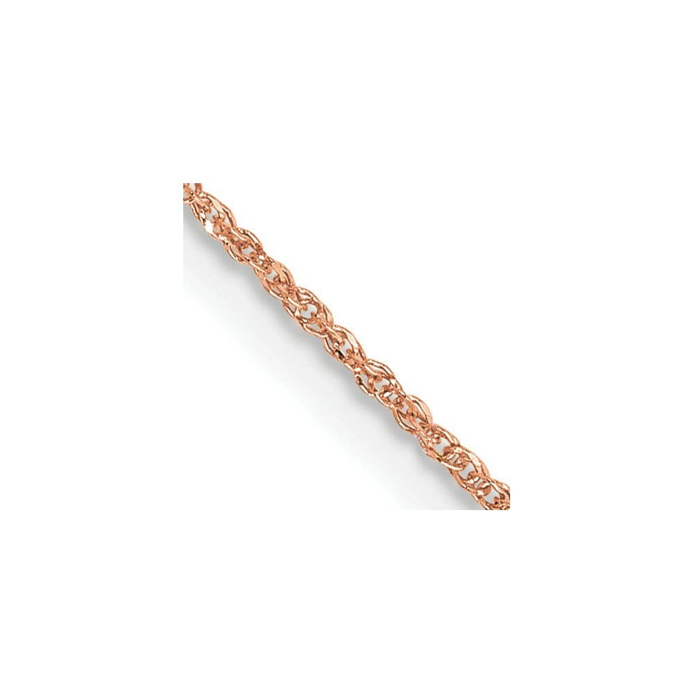 14K Rose Gold .7mm Ropa Chain Necklace  Length 16'' inches