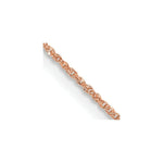 Load image into Gallery viewer, 14K Rose Gold .7mm Ropa Chain Necklace  Length 16'' inches
