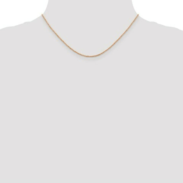 14K Rose Gold 1.1mm Ropa Chain Necklace  Length 16'' inches