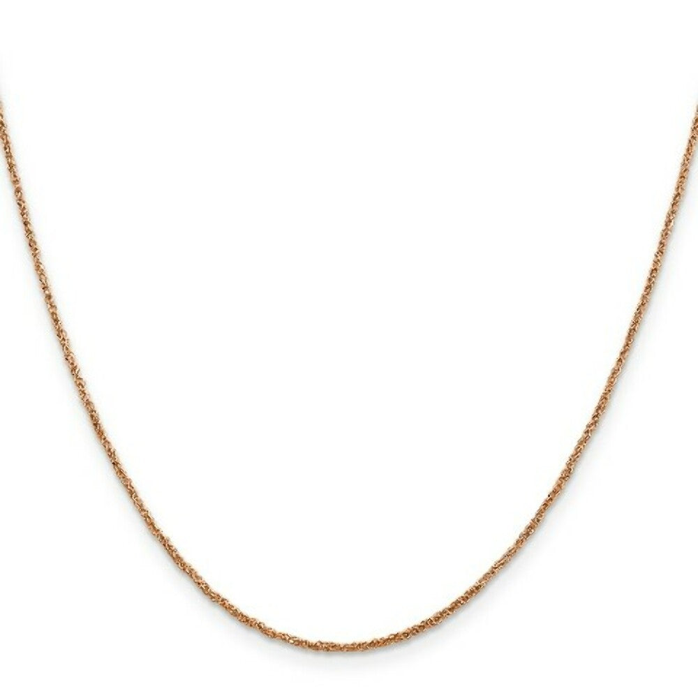 14K Rose Gold 1.1mm Ropa Chain Necklace  Length 16'' inches