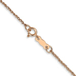 Load image into Gallery viewer, 14K Rose Gold 1.1mm Ropa Chain Necklace  Length 16'' inches
