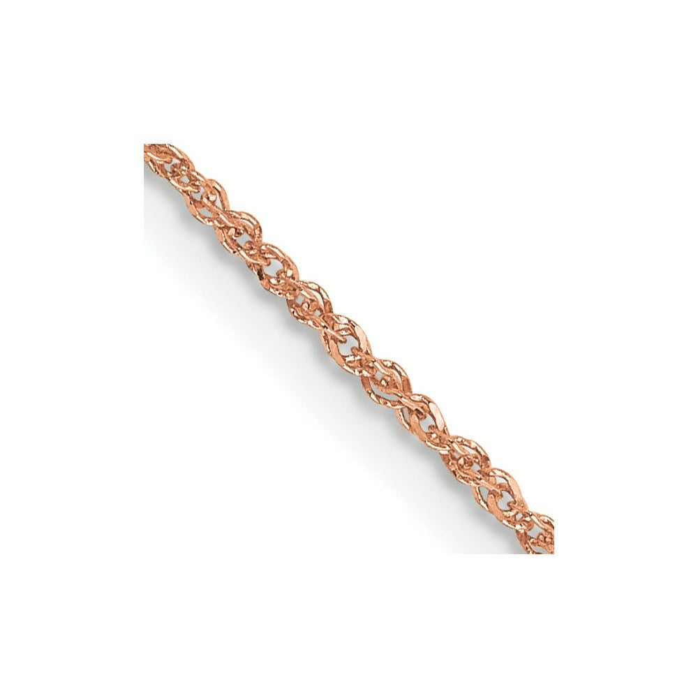 14K Rose Gold .7mm Ropa Chain Necklace  Length 16'' inches