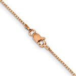 Load image into Gallery viewer, 14K Rose Gold 1mm Box Link Chain Necklace  Length 16'' inches
