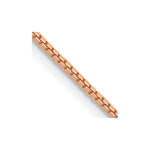 Load image into Gallery viewer, 14K Rose Gold 1mm Box Link Chain Necklace  Length 16'' inches
