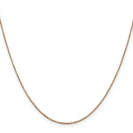Load image into Gallery viewer, 14K Rose Gold .8mm Diamond-cut Cable Chain Necklace  Length 16'' inches
