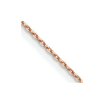 Load image into Gallery viewer, 14K Rose Gold .8mm Diamond-cut Cable Chain Necklace  Length 16'' inches
