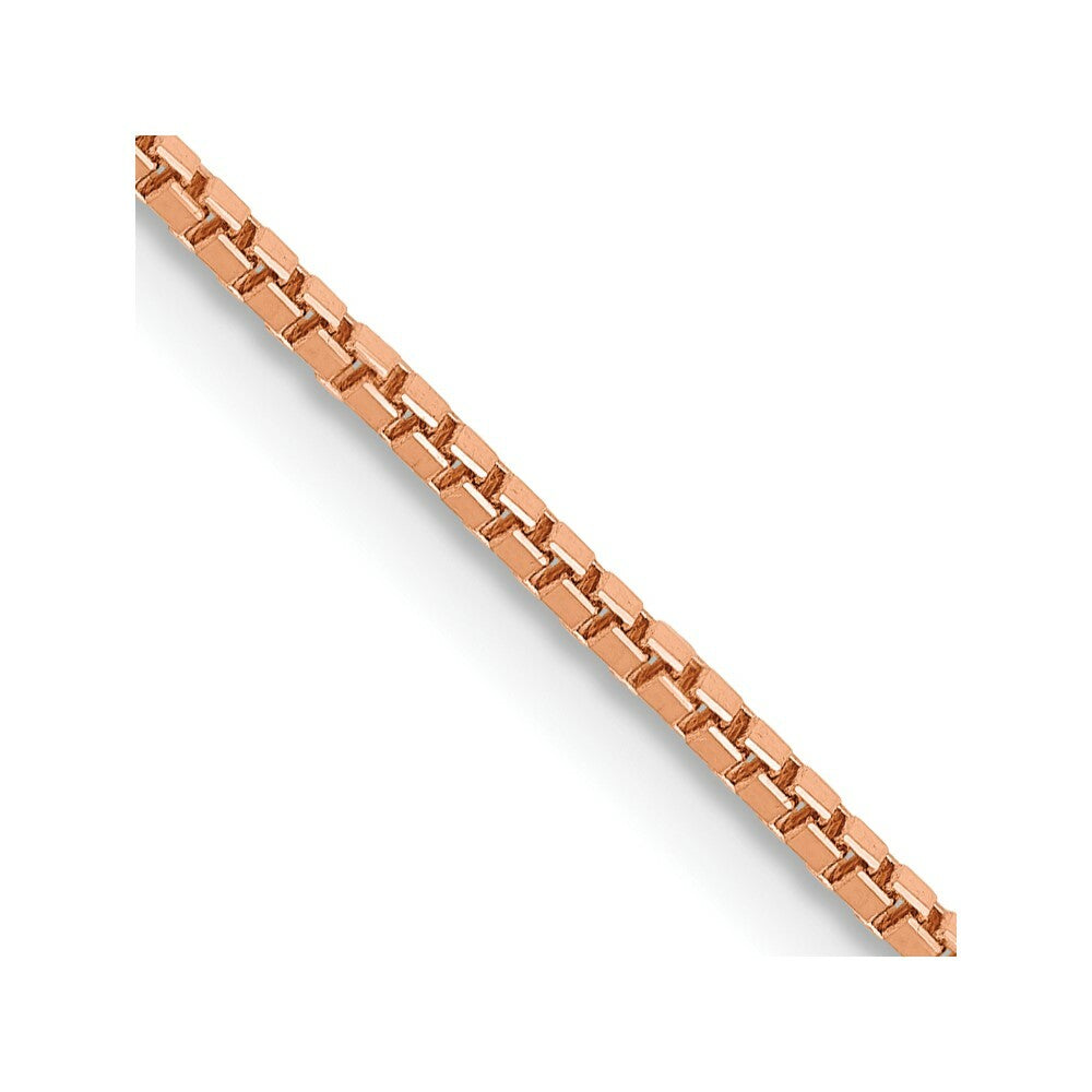 14k Rose Gold 1.10mm Box Link Chain  length: 16 inches