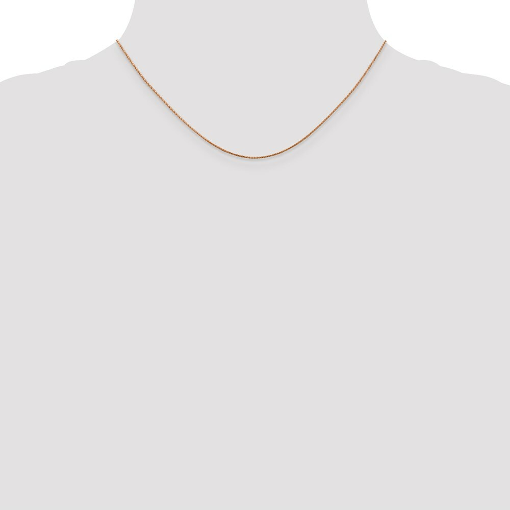 14k Diamond-cut Rose Gold .65mm Spiga Chain  length: 16 inches