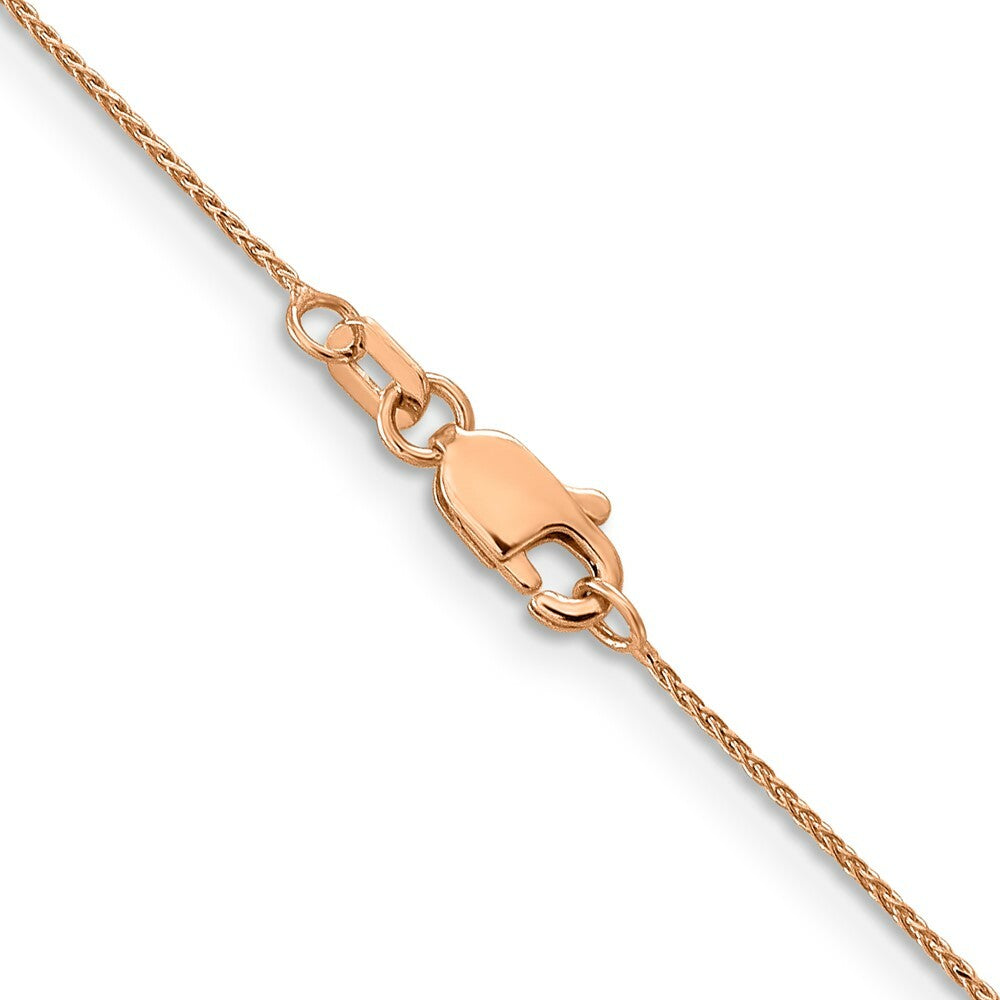 14k Diamond-cut Rose Gold .65mm Spiga Chain  length: 16 inches