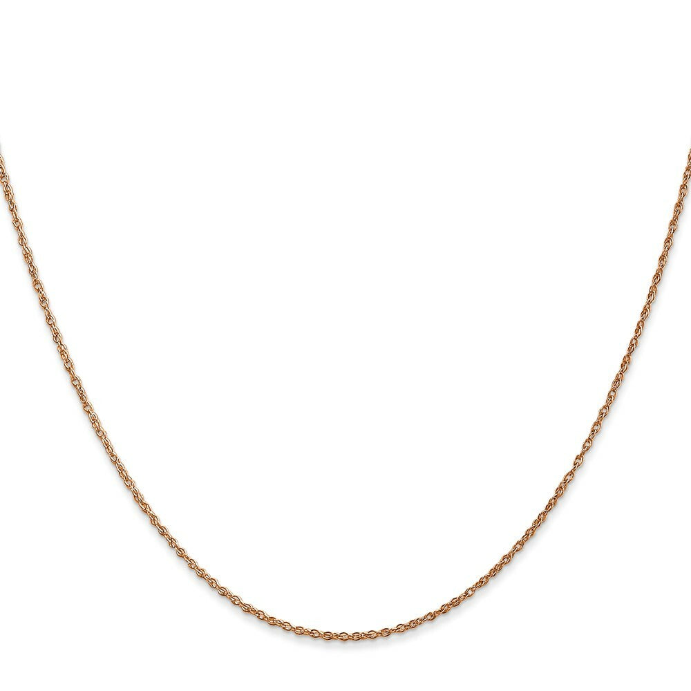 14k Rose Gold .8mm Light-Baby Rope Chain  length: 16 inches