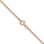 Load image into Gallery viewer, 14k Rose Gold .8mm Light-Baby Rope Chain  length: 16 inches
