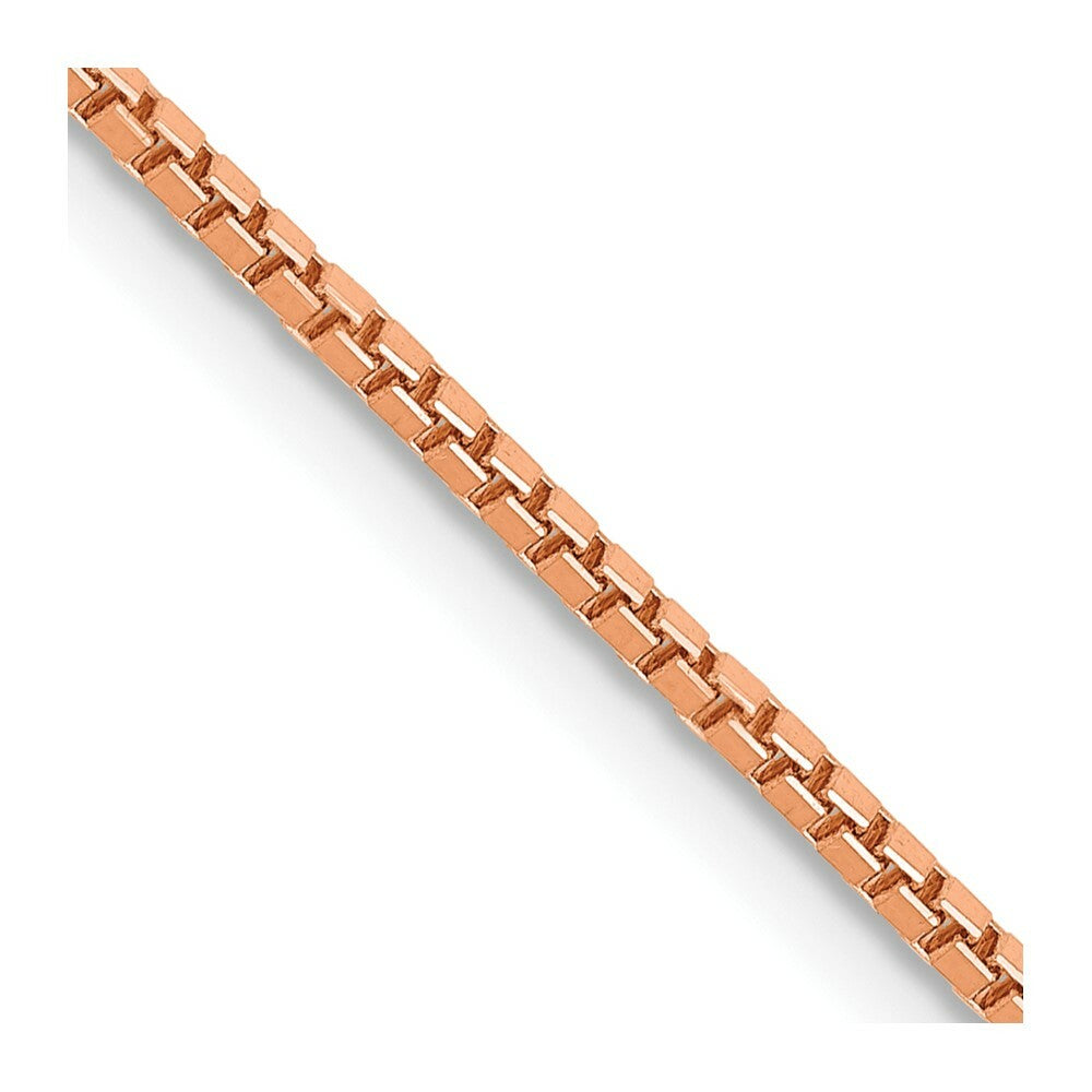 14k Rose Gold 1.3mm Box Chain  length: 16 inches