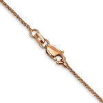 Load image into Gallery viewer, 14K Yellow Gold Diamond-cut Rose Gold 1mm Spiga Chain Necklace  Length 16'' inches
