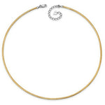 Load image into Gallery viewer, Sterling Silver and 14k Gold-plated 3mm Reversible Cubetto Necklace 16'' length
