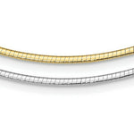 Load image into Gallery viewer, Sterling Silver and 14k Gold-plated 3mm Reversible Cubetto Necklace 16'' length
