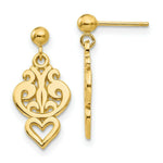 Load image into Gallery viewer, 14K Yellow Gold Polished Fancy Dangle Post Earrings
