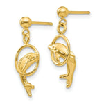 Load image into Gallery viewer, 14K Yellow Gold Dolphin Earrings
