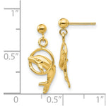 Load image into Gallery viewer, 14K Yellow Gold Dolphin Earrings
