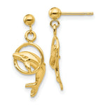 Load image into Gallery viewer, 14K Yellow Gold Dolphin Earrings
