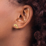 Load image into Gallery viewer, 14K Yellow Gold Dolphin Earrings
