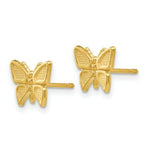 Load image into Gallery viewer, 14K Yellow Gold Polished Butterfly Post Earrings
