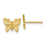 Load image into Gallery viewer, 14K Yellow Gold Polished Butterfly Post Earrings

