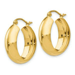 Load image into Gallery viewer, 14K Yellow Gold Hoop Earrings  14mm length
