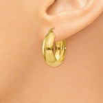 Load image into Gallery viewer, 14K Yellow Gold Hoop Earrings  14mm length
