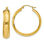 Load image into Gallery viewer, 14K Yellow Gold Hoop Earrings  18mm length

