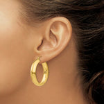 Load image into Gallery viewer, 14K Yellow Gold Hoop Earrings  18mm length
